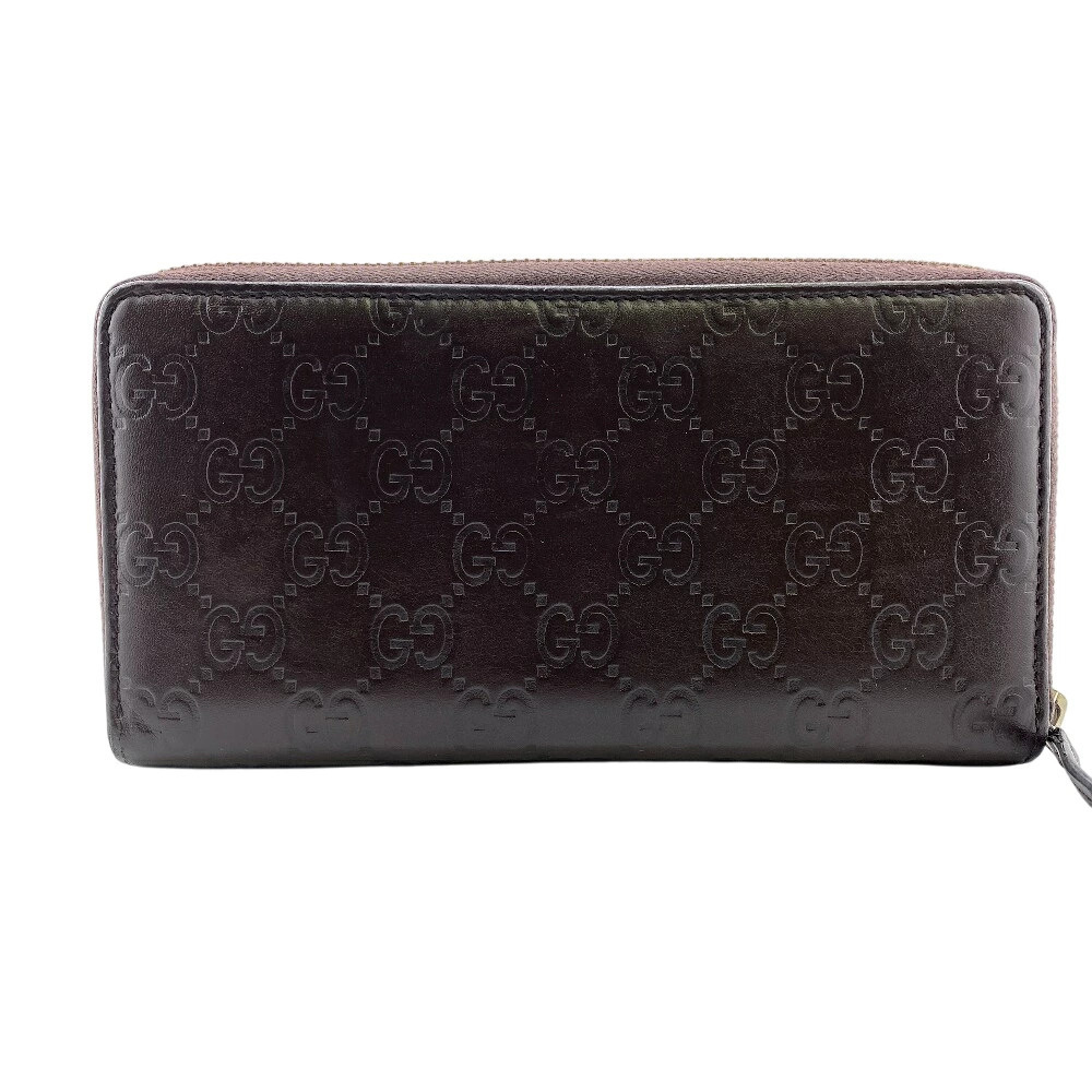 GUCCI GG Round Zipper Guccissima Long Wallet Card Holder coin wallet Purse - Picture 4 of 4